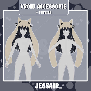 [VRoid] Cute Head Accessory | Hat | Pokemon | With Physics