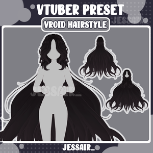 【VRoid Hairstyle Preset】Long Female Hairstyle | Extra Long | Cute Vtuber Hairstyle |