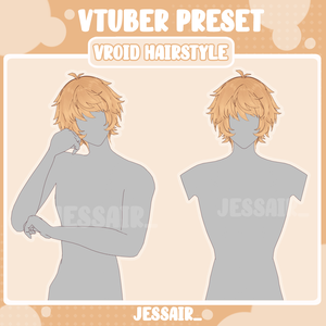 【VRoid Hairstyle Preset】Short Male Hair with Physics | Vtuber Hairstyle |