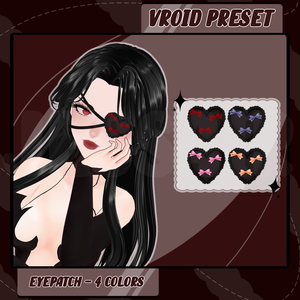 【VRoid アイパッチ】Eyepatch | Texture | Dark, Cute, Heartshape | Vroid Preset and Textures | Halloween