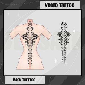 [VRoid Tattoo] Back Tattoo | Texture | Dark | VRoid Clothes and Textures