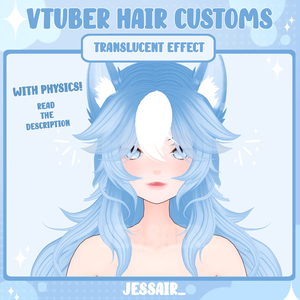 【VRoid Translucent Hair Effect】Please read the description | Cute | Vtuber Effects | Custom | Hairstyle