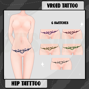【VRoid タトゥー】Hips Tattoo | Texture | Dark | Vroid Clothes and Textures