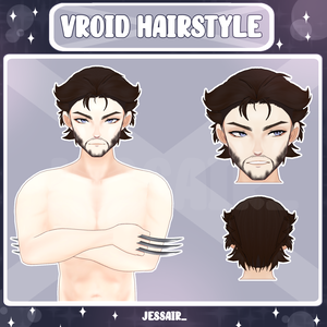 【VRoid 髪型 - Hairstyle Preset】Wolverine Short Hairstyle with PHYSICS | Male | XMen| Logan | Comic | Marvel | Giggle | Vtuber Boy|