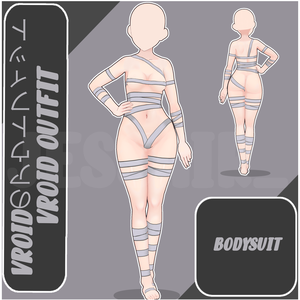 【VRoid デーモネスコスチューム】Body Bandages | Bloody Bandages | Texture | Custome | Vroid Clothes and Textures | Bodysuit