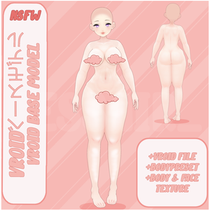 【NSFW VRoid Base Model】Chubby Girl/Female Vroid Base
