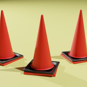 【3D素材‗fbx】カラーコーン