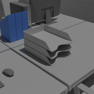 【3D素材_fbx】レタートレイ