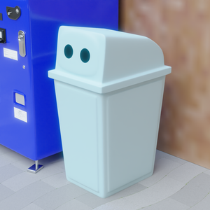 【3D素材_fbx】ゴミ箱