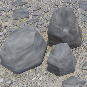 【3D素材_fbx】岩