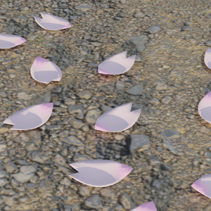 【3D素材_fbx】桜の花びら