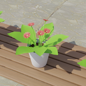 【3D素材_fbx】ガーベラ