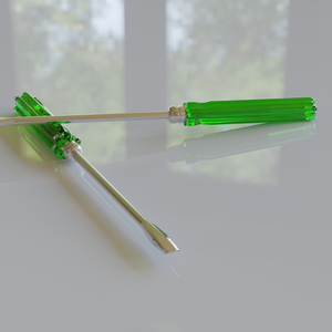 【3D素材_fbx】マイナスドライバー