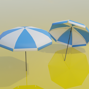 【3D素材_fbx】ビーチパラソル