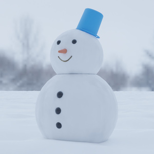 【3D素材_fbx】雪だるま