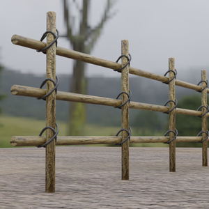 【3D素材_fbx】柵