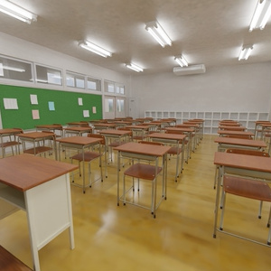 【3D素材_fbx】教室 缩略图 4