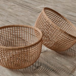 【3D素材_fbx】木製かご 缩略图 2