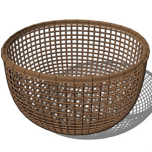 【3D素材_fbx】木製かご 缩略图 3