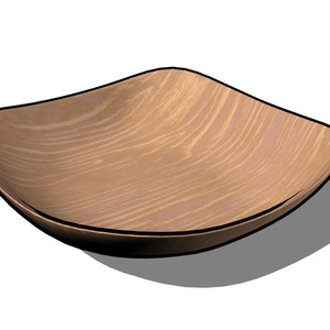【3D素材_fbx】木製の皿 缩略图 3