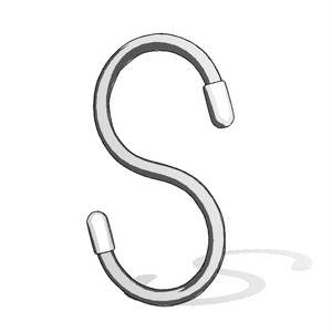 【3D素材_fbx】S字フック 缩略图 4