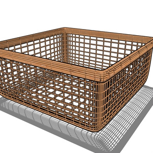 【3D素材_fbx】木製かご 缩略图 3