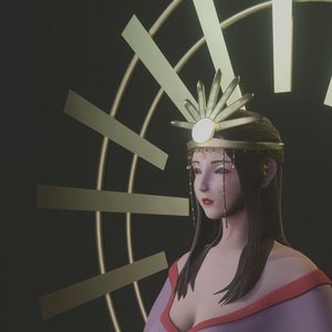 RiggedFemale(Blender)