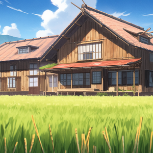 Free:Nostalgic Japanese Countryside (Raw AI Image)/無料 : 日本の田舎（AI無加工画像）