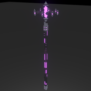 Cyberpunk Glitch Staff