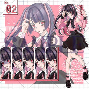 立ち絵￤No.2　無料版あり┊髪型2種┊色違い