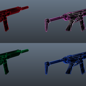 SMGスキン 4種カラーセット〈Red,Pink,Green,Blue〉