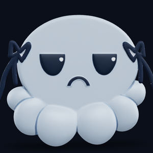 Cartoon Octopus Charm (GLB) / 漫画風タコチャーム (GLB) / 卡通章鱼挂件 (GLB)