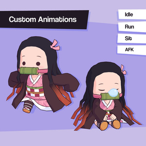 Chibi Nezuko (禰豆子) - VRChat Avatar