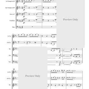 [楽譜]おちゃらか狂詩曲（金管五重奏） / [Score & Parts] Ocharaka Rhapsody for Brass Quintet