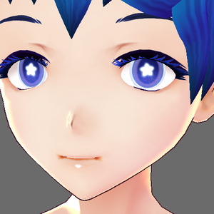 3D Vroid Studio Beta Eyes / Blue Galaxy With Stars + Highlights.