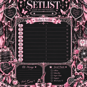 BLACKPINK🖤🩷量産型♡Singing Stream SETLIST 素材｜歌枠・配信者向け