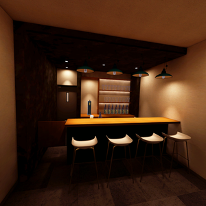【VRChat向け】Bar with only 4 seats [4 seats bar]