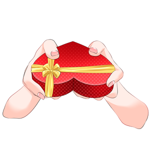 【Vtuber手素材】チョコを渡す手