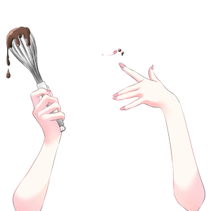 【Vtuber手素材】チョコを作る手