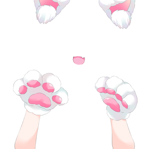 【Vtuber手素材】猫の手・猫耳