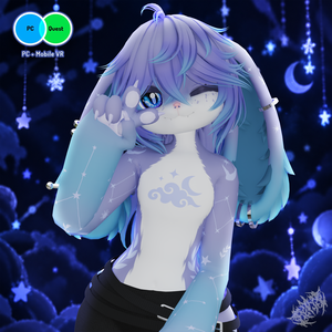 「3Dモデル」Lyra - PC & Quest - Deira Bunny VRChat Furry Avatar