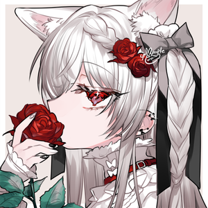 薔薇猫耳地雷ちゃんアイコン