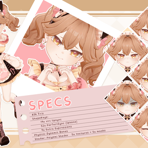 オリジナル3Dモデル 【猫カフェメイド】Cat Cafe Maid