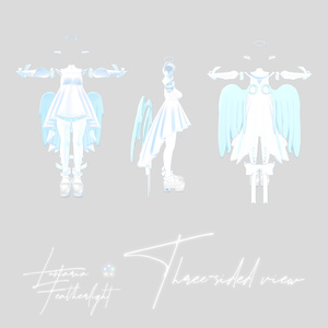 64アバター対応 LunariaFeatherlight -ルナリアフェザーライト- (VRChat向け衣装)#mumu_shop 缩略图 6