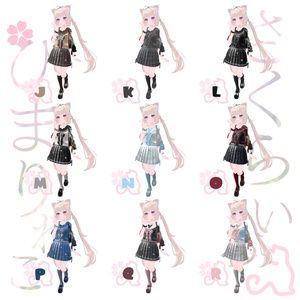 116アバター相当制服コーデ さくらいろひまりねこ(26バリエーション､VRChat向衣装)#mumu_shop 缩略图 14