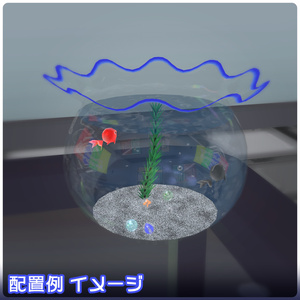 【VRChat向け】およぐ！UDONアクアリウム・金魚(金魚鉢)【クエスト対応ワールドギミック】 缩略图 3