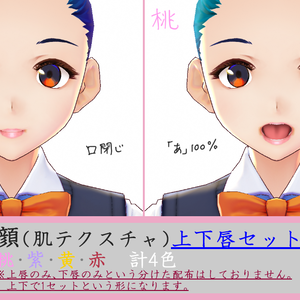 【オリジナル】顔テクスチャ唇詰合せ【VRoid】
