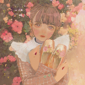 アンティーク ポストカード　ビスクドールと可愛い少女 フランスアンティークポストカード ビスクドールと少女 - メルカリ