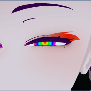 適当アイラインとサイケおめめ