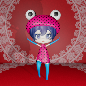 VRChat向け3Dモデル 【ルネ/イチゴヤドクガエル】